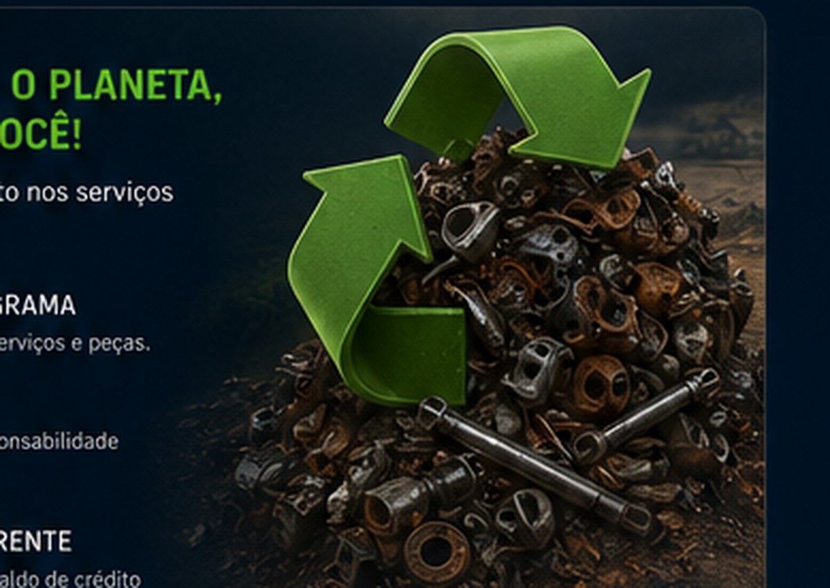Sucata metálica reciclável