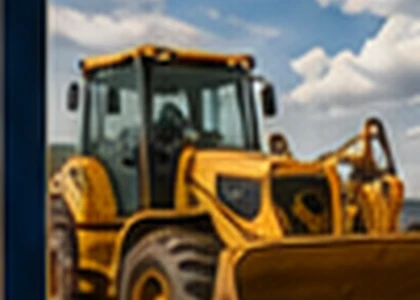 Retroescavadeira utilizada em terraplenagem